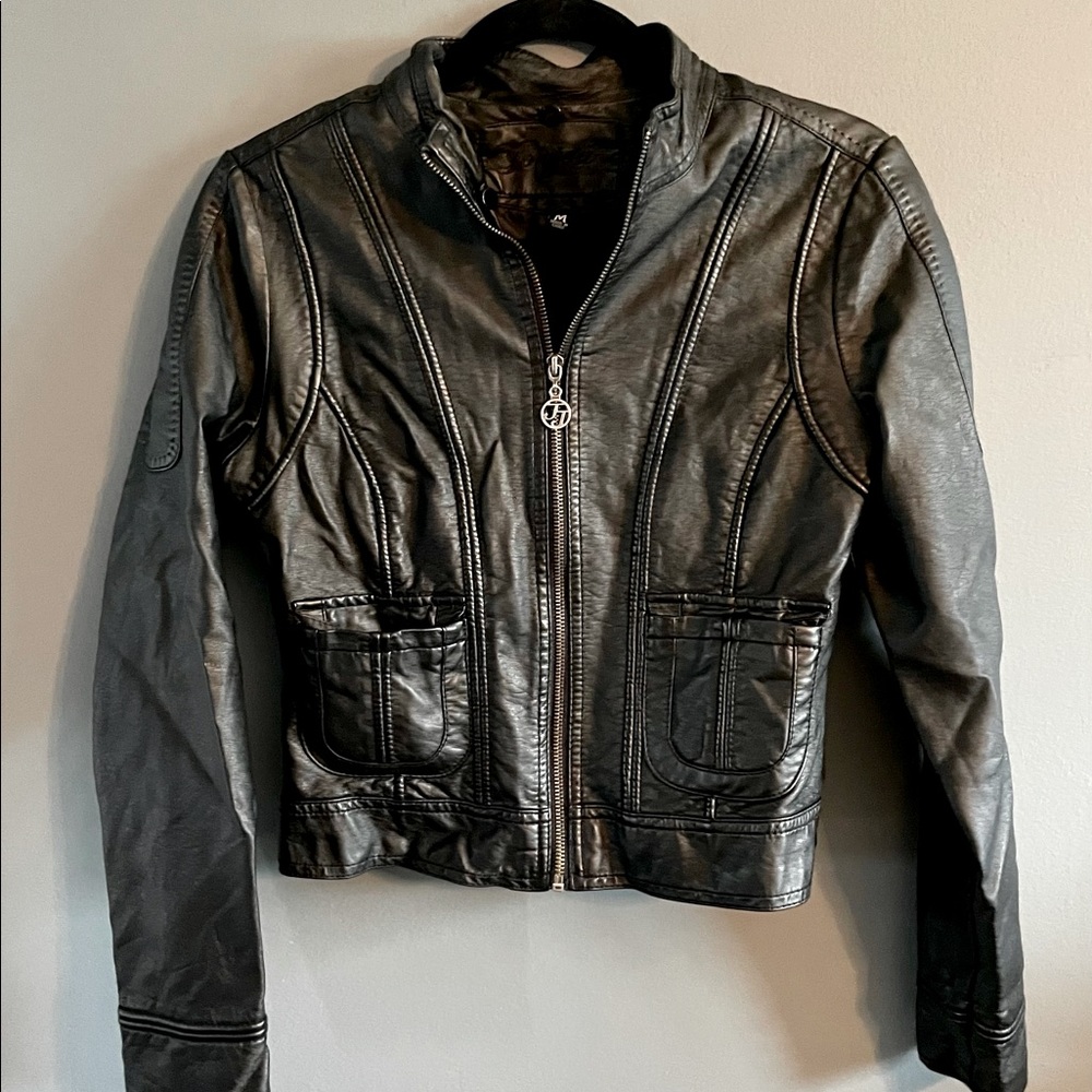 Black Leather Jacket (faux)